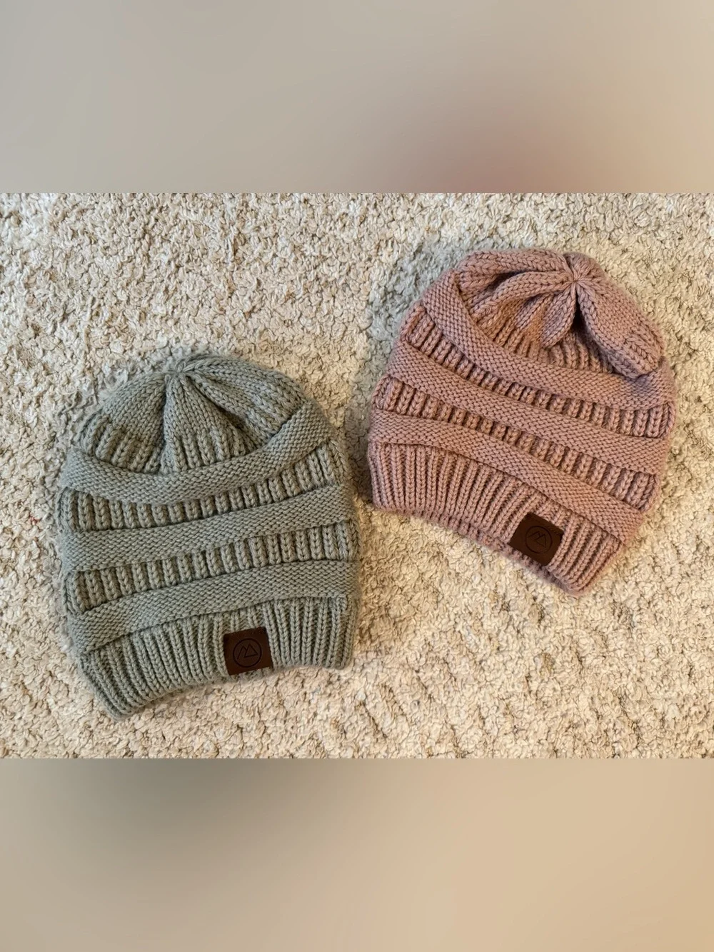 Two women’s cable knit beanies - NWOT?